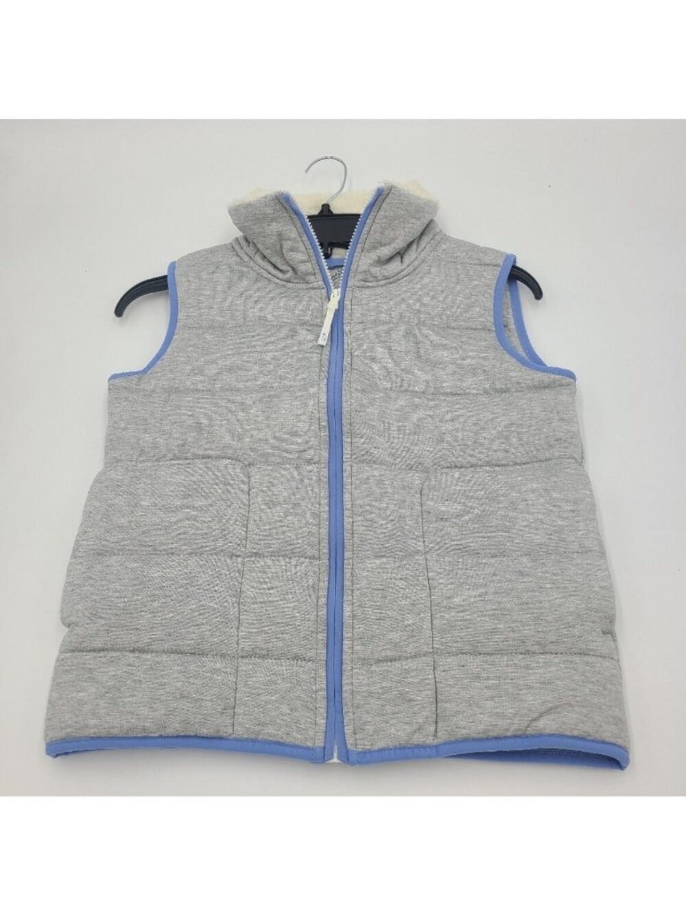 Girls Zippered Quilted Blue and Gray Vineyard Vines Vest- NWT- XL 16